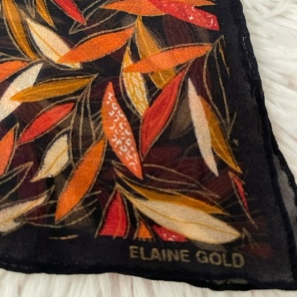Elaine Gold Accessories - VINTAGE Scarf ELAINE GOLD for Collection XIIX 100% SILK
